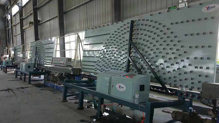 Vertical glass edger production line at Hubei customer's company