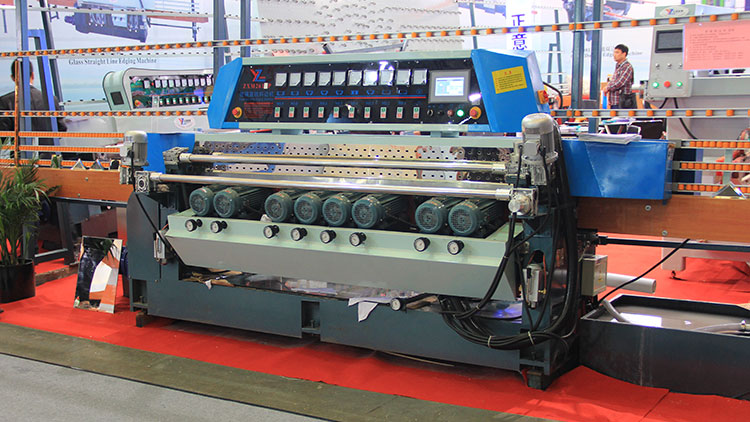 Glass beveling machine showed at exhibition 