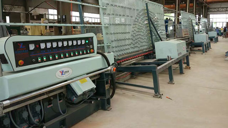 Vertical glass edger production line at Shanghai customer's factory