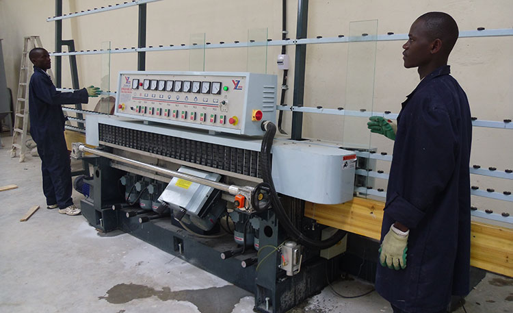 ZM9325 glass polishing machine working at customer's factory 2