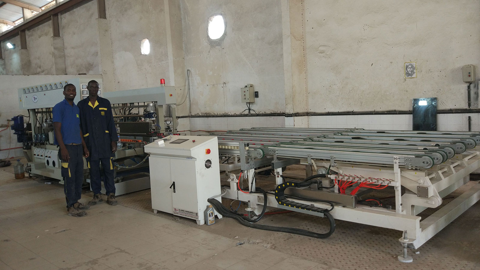 Glass double edging machine