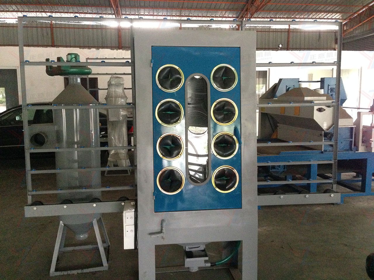 Manual glass sandblasting machine