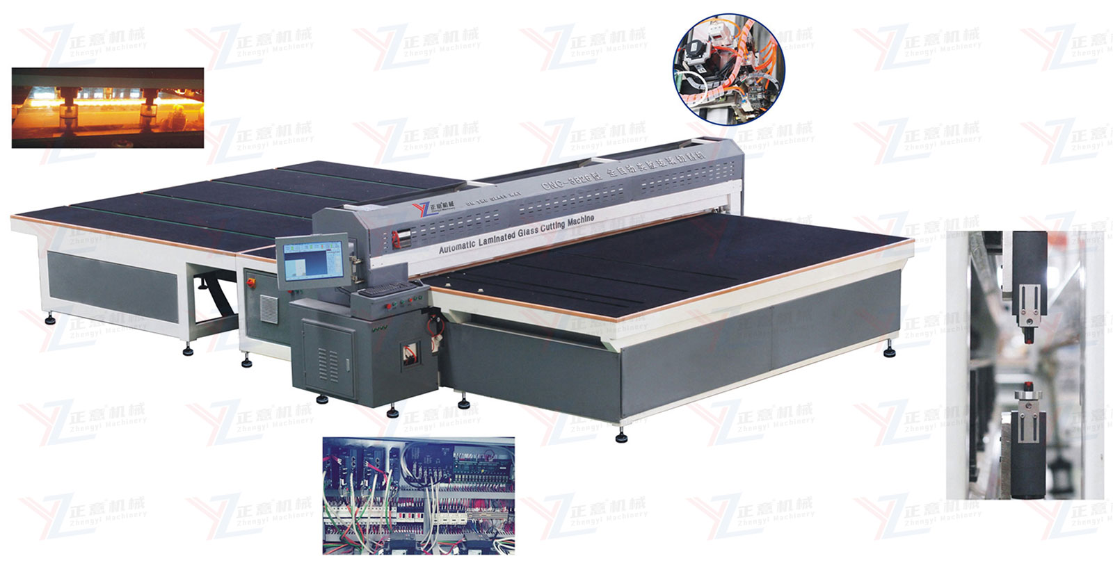 Laminated glass cutting machine 